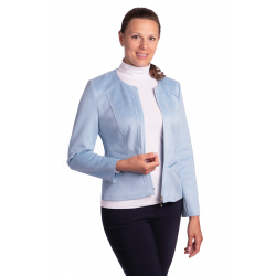 ST452 - dámský semišový kabátek blankytně modrý