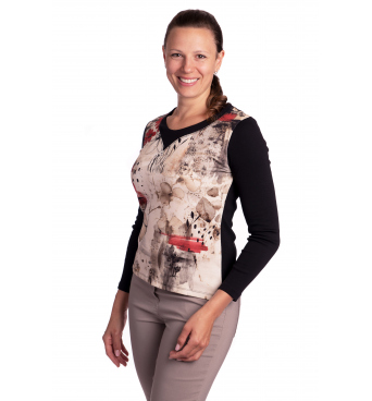KA23122 - dámská halenka vínové květy