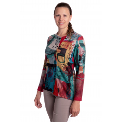 BAG32122 - dámská halenka barevný vzor