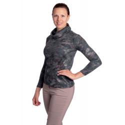 K021-704G - dámský rolák zelená melanž