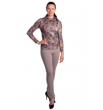 K021-711G  dámský rolák  barevné listí