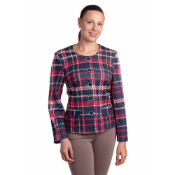 Almax - dámský kabátek chanel červená  kostka