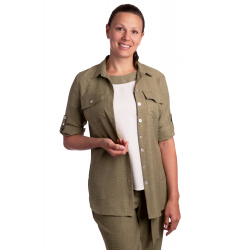 F001 - dámský dlouhý letní zelený kabátek