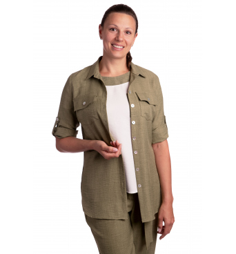 F001 - dámský dlouhý letní zelený kabátek