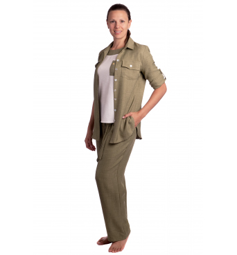 F001 - dámský letní zelený  kostým