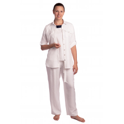 F001 - dámský letní bílý kostým