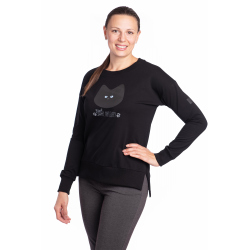 Fluffy - dámská mikina černá kočka