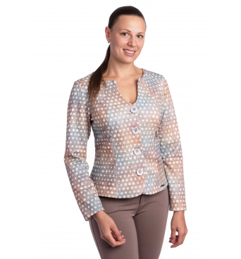 Marina - krátký kabátek chanel puntík