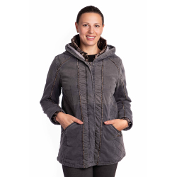 Lafei-Nier - šedá zateplená bunda jeans