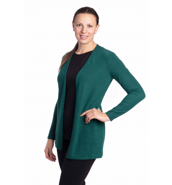 DAM837 - dámský krátký zelený kardigan