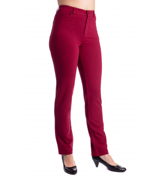 Lafei-Nier  - dámské vínové elegantní kalhoty