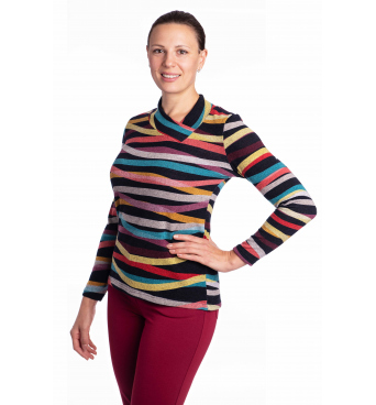 DAM582 - dámská halenka barevné proužky