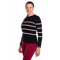 AL2879 - dámský svetr proužky černý