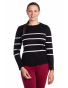 AL2879 - dámský svetr proužky černý