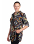 DAM 407 - dámská košilová tunika barevný florální vzor