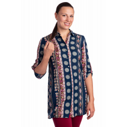 DAM 407 - dámská košilová tunika etno vzor
