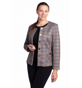 Afrodita - dámský kabátek béžová kostka