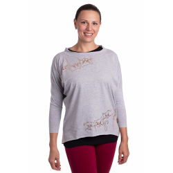 Shes - tričko kočky světle šedé