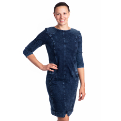 Yoppa - dámské džínové pouzdrové šaty