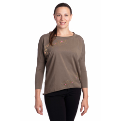 Shes - tričko kočky khaki