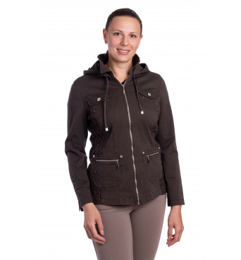 Lafei-Nier - dámská hnědá  džínová bunda 