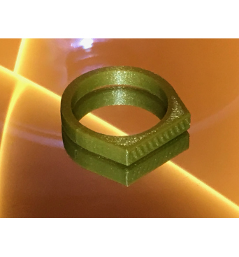 Gold - dámský prsten z 3D tisku v barvě zlaté