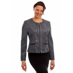 ST416 - dvoubarevné sako chanelového střihu